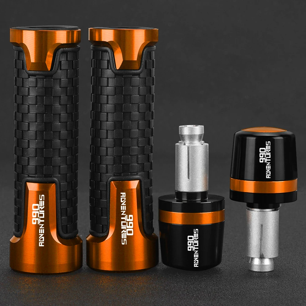 

7/8" 22MM Handlebar Grips Handle Bar Cap End Plugs For KTM 950 Adv 950 Adventure S 950 AdventureS 2004-2008 2007 2006 2005