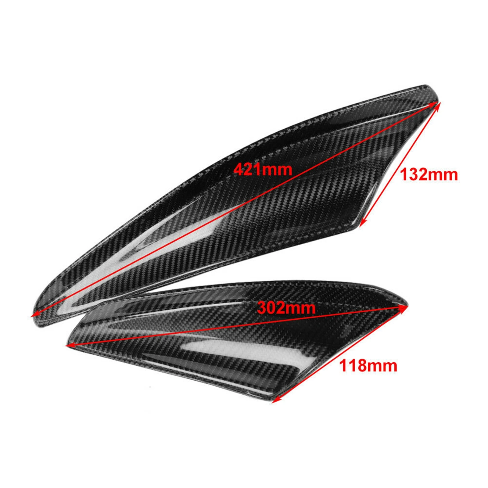 For Mitsubishi Lancer Evolution X EVO 10 2008-2016 Sedan 4-Door  Car Front Bumper Side Spoiler Canards Air Vent Trim