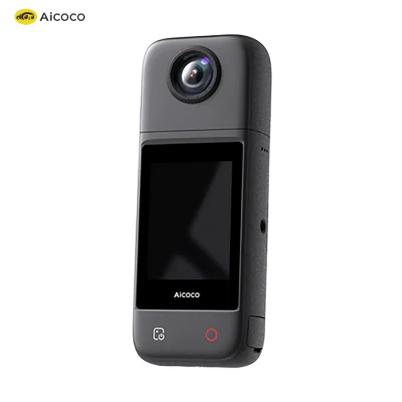 Aicoco-Pocket action camera onAir 4K, wireless live streaming camcorder with rotating screen