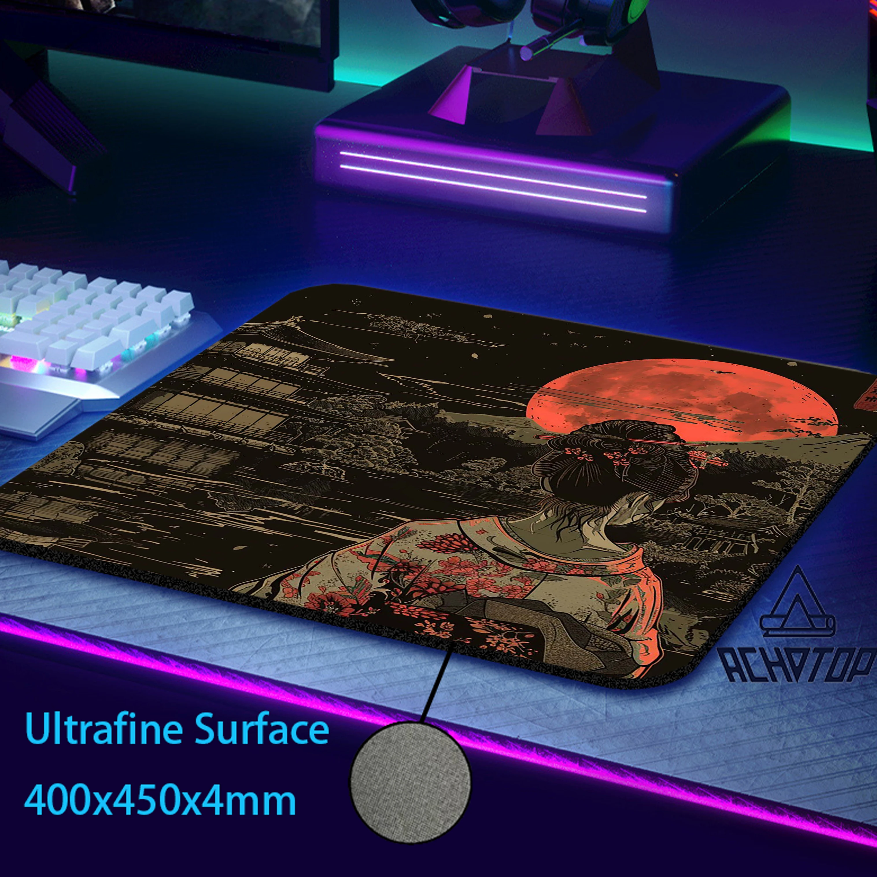 Japanese Woman Ultrafine Surface Gamer Professional E-Sports Mousepad Balance Gaming Mouse Pad Locking Edge Mouse Mat Desk Mat