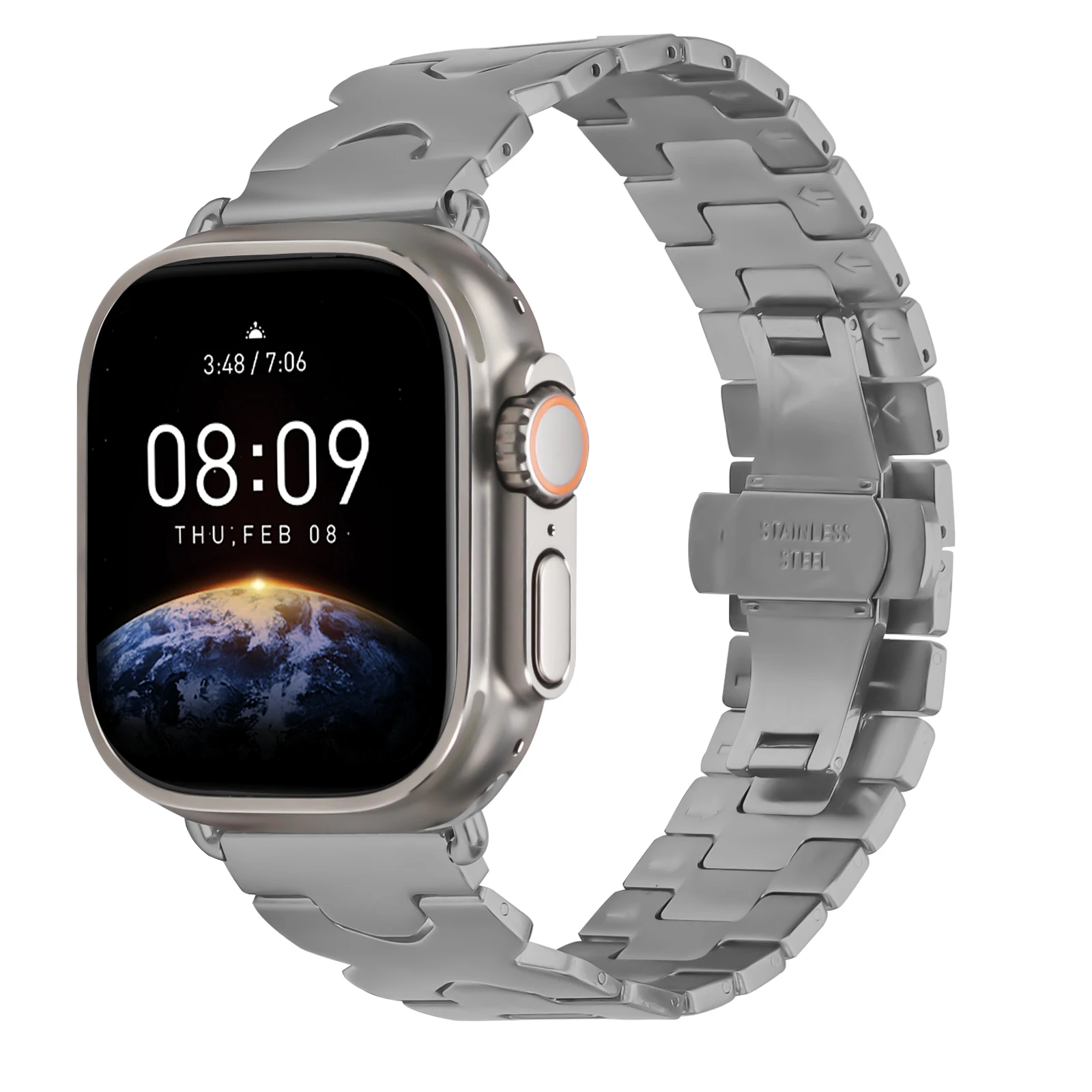 สายรัดสแตนเลสสําหรับ Apple Watch Band 49 มม.44 มม.46 มม.45 มม.42 มม.40 มม.41 มม.38 มม.สร้อยข้อมือ iWatch Series 10 9 8 7 6 SE Ultra 2