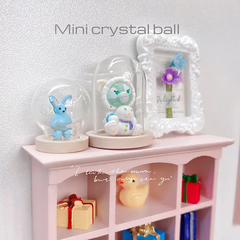 1/6 1/12 Doll House Model Furniture Accessories Glass Covered Crystal Ball Doll Bjd Ob11 Gsc Blyth Soldier Lol Photo Miniatures