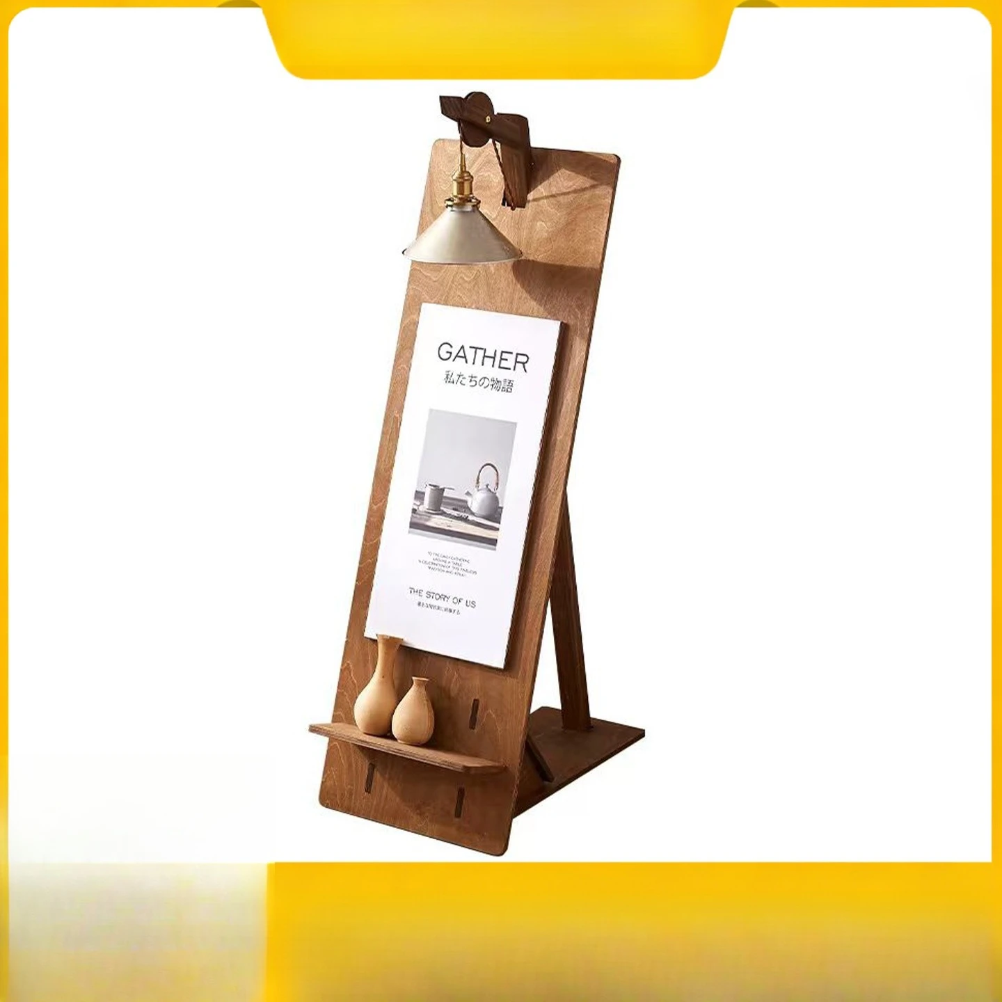 Billboard retro door with lamp vertical floor-to-ceiling poster display stand B & B tavern sign