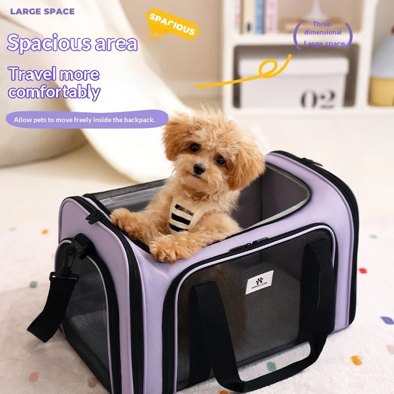 Bolso de transporte portátil para gatos y perros, transpirable - imagen 2