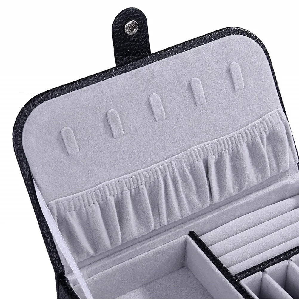 Multifunctional Jewelry Box Leather Storage Organizer Jewelry Case Portable Travel Case Gifts Box for Leather Organizer Earring