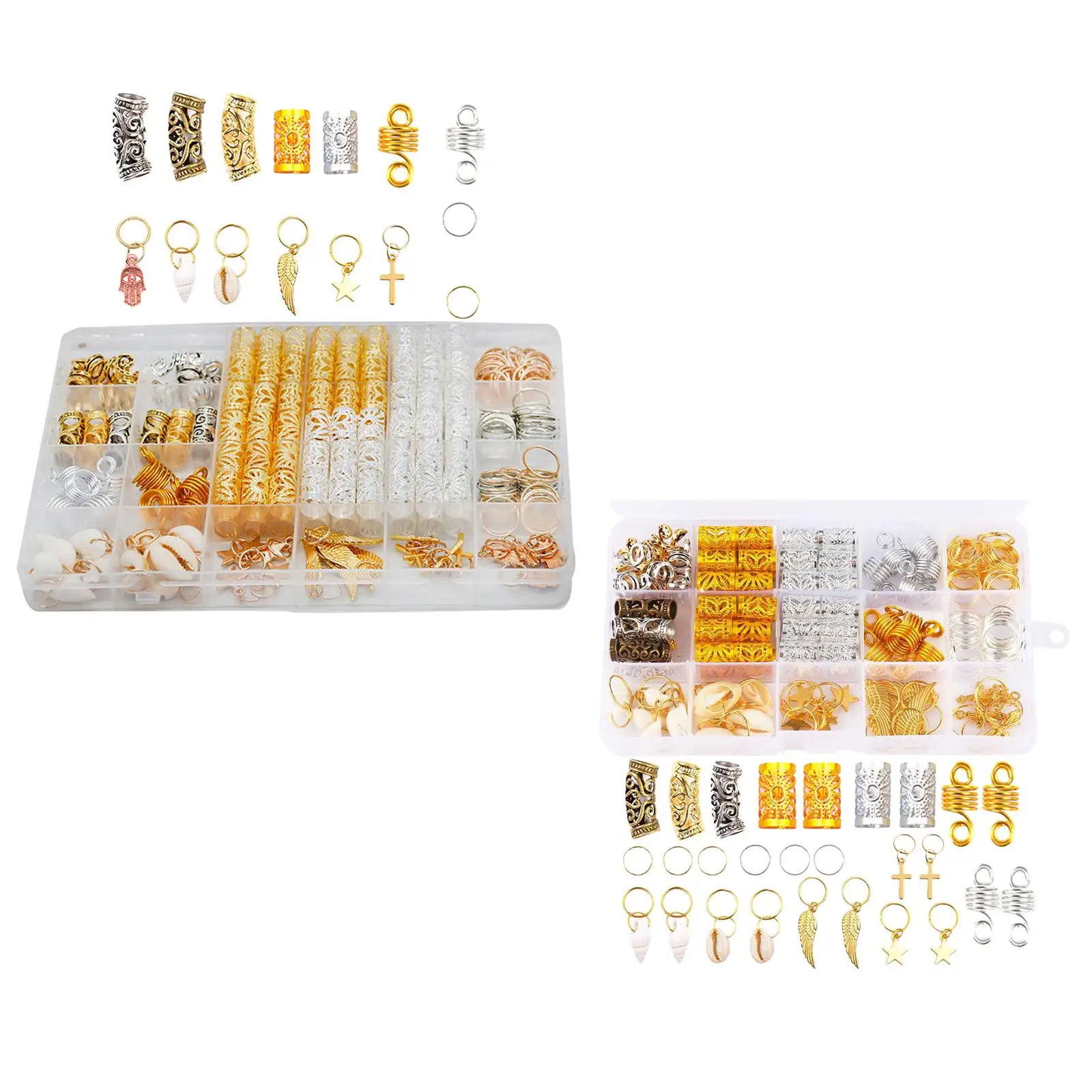 مشابك مصنوعة من خليط معدني، مجموعة قلادات متقاطعة معدنية لمستلزمات التجميل من أجل دريدلوك، والمكياج، والحفلات، والنساء #1