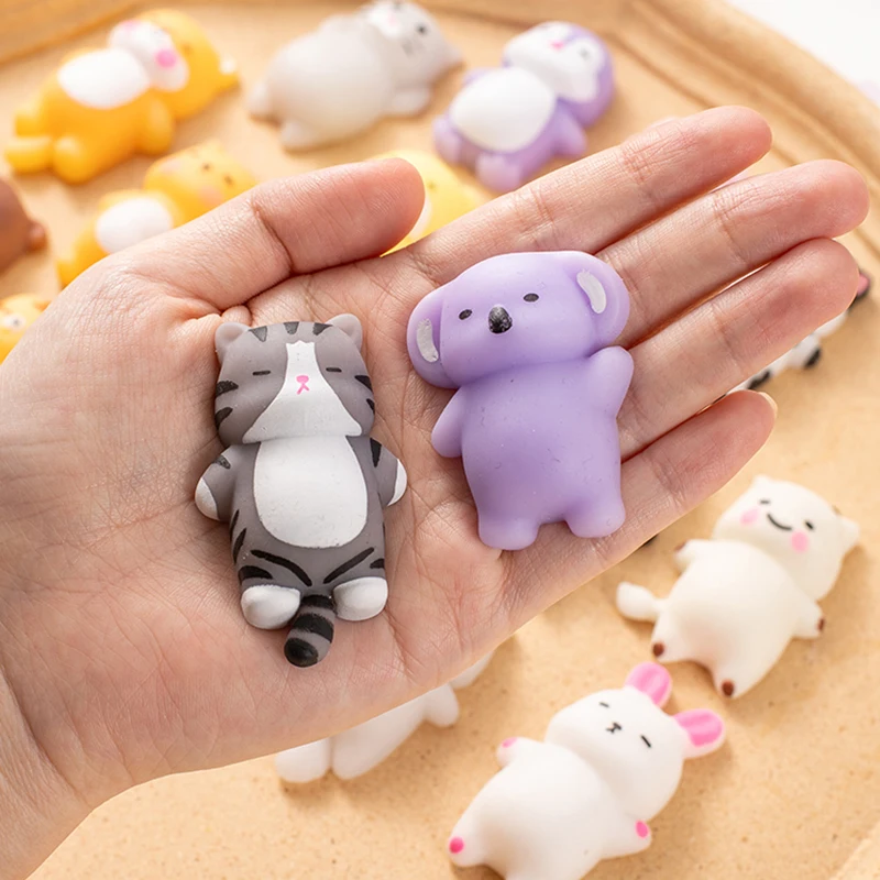 Mochi Squishy Cartoon Animal Toy Tabas Squishy Fun Toys For Kids Stress Relief Squeeze Party Favors Birthday Gift Goodie Bag