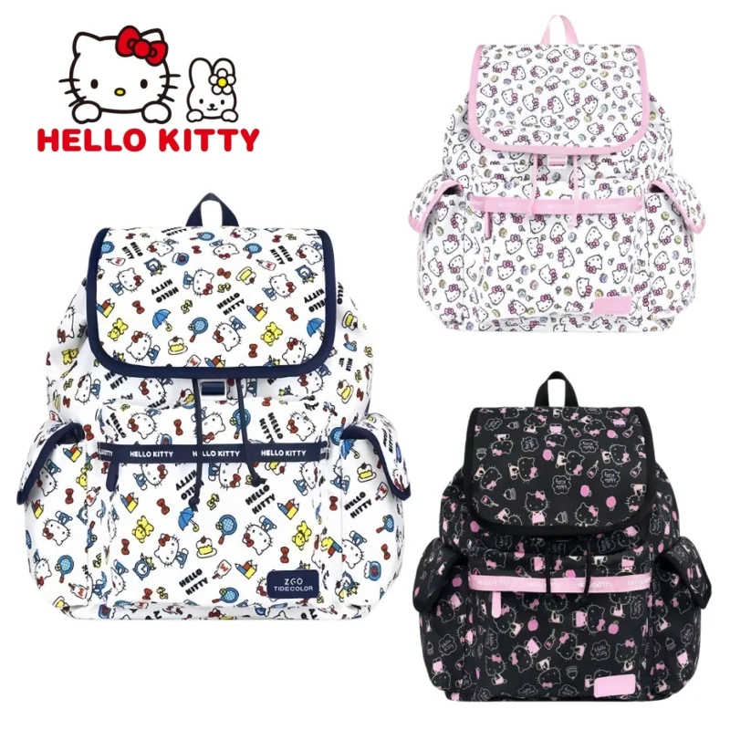 

Sanrio Hello Kitty Large-capacity Backpack Girl Goes Out Single-shoulder Bag Travel Storage Handbag Festival Gifts Cute Backpack