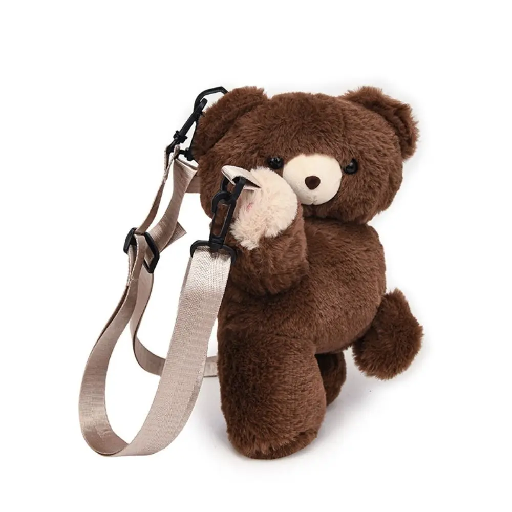 Cute Plush Toy Puppy Crossbody Bag Doll Lamb Children Backpack Plush Little Bear Animal Shoulder Bag Girls