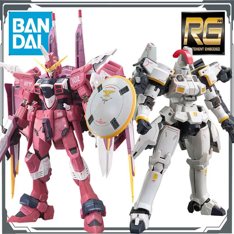 BANDAI RG Real Grade 1/144 ZGMF-X09A Justice Gundam & OZ-00MS Tallgeese EW Mecha Robot Plastic Model Kits Assembly Collectible