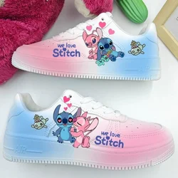 Kawaii Stitch Sport Shoes Disney Stitch Basket Shoes Angel Casual Sneakers Kid Tennis Shoes Lilo & Stitch Board Shoes Size 35-44