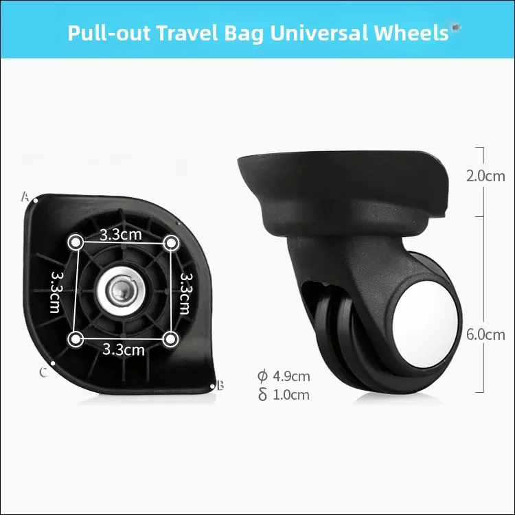 Smooth Universal Wheels Small Luggage Suitcase with Pull Rod Lightweight Portable Bag Wheel 016 for Travel And Business