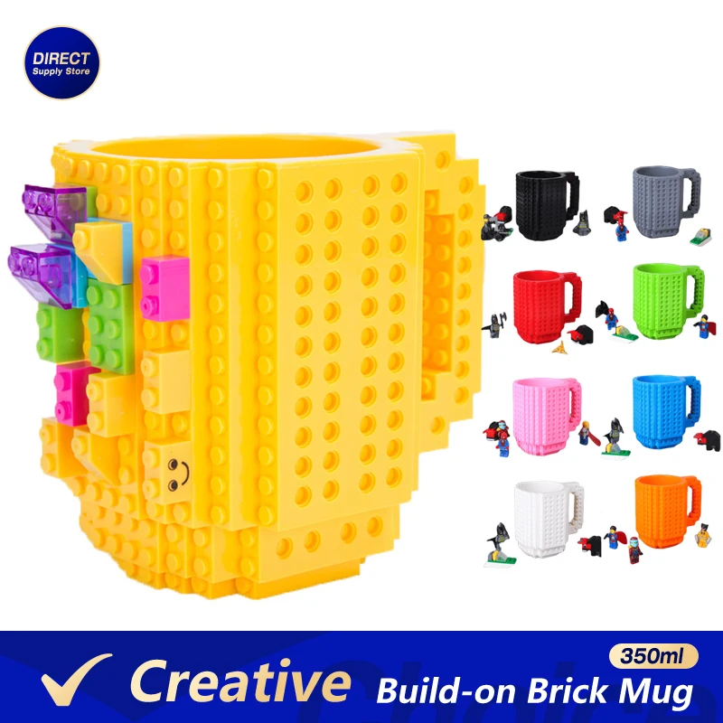 Creative Build-on Brick Mug Cups Building Blocks Design Birthday Gifts Personalized Decorations