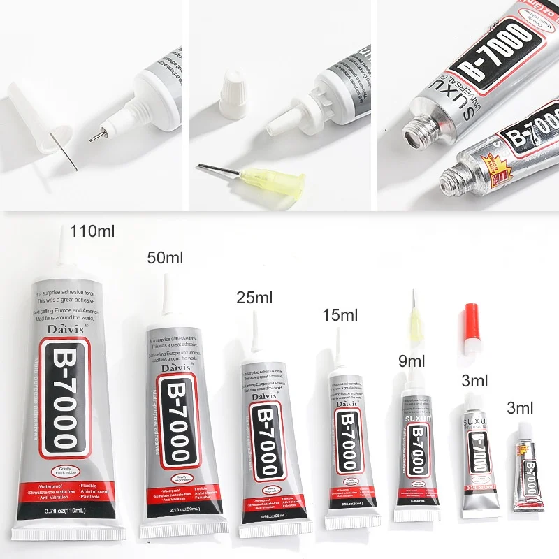 

3ml/9ml/15ml/25ml/50ml B7000 Glass Plastic Universal DIY Glue B-7000 Clear Contact Phone Repair Adhesive