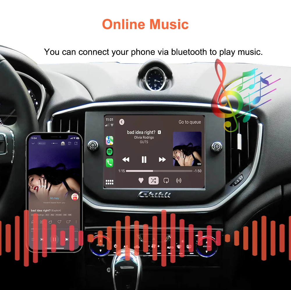 Bonroad Wireless Carplay Android Auto Interface Smart Decoder Box für Maserati Quattroporte Ghibli Airplay Mirror Retrofit Kit – Detail 10
