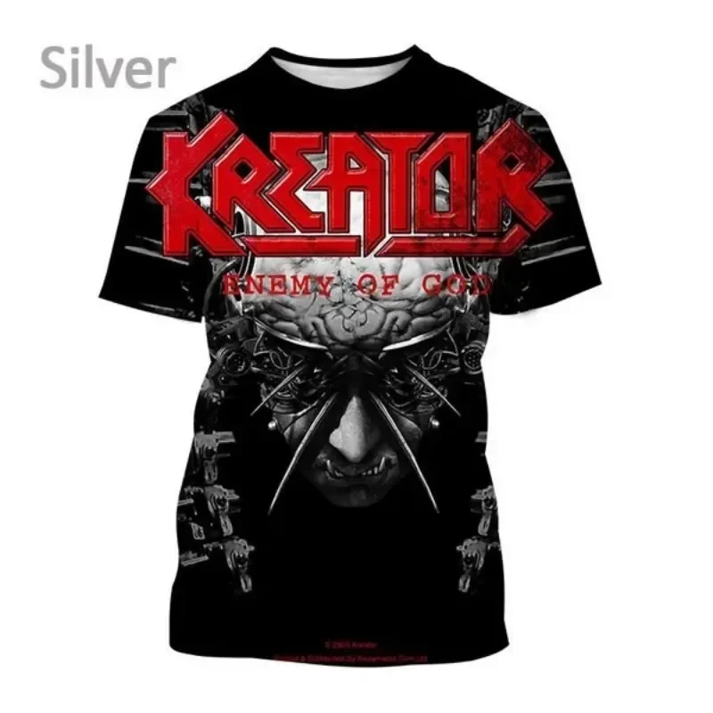 Popular Heavy Metal Band ThrashMetal Kreator 3D Print T shirts Men/Women Fashion Hip Hop Kids T-shirt Oversized Unisex Clothing