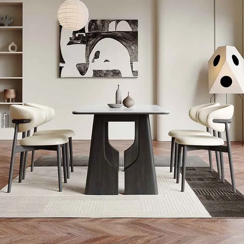 Study Party Dining Table Kitchen Unique Floor Modern Room Dining Table Coffee Luxury Rectangular Mesas De Jantar Home Furniture