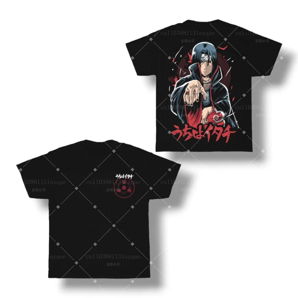 

Japanese Anime Naruto Manga T-Shirt Men's Fashion Trend Street Short Sleeve Women's High Quality Summer Crew Neck Top