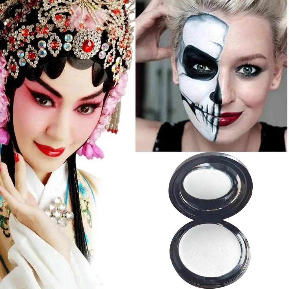 Goth White Makeup Foundation Cream Concealer Cosplay White Clown White Face Body Paint Zombie Make-Up Face Cream Halloween Face