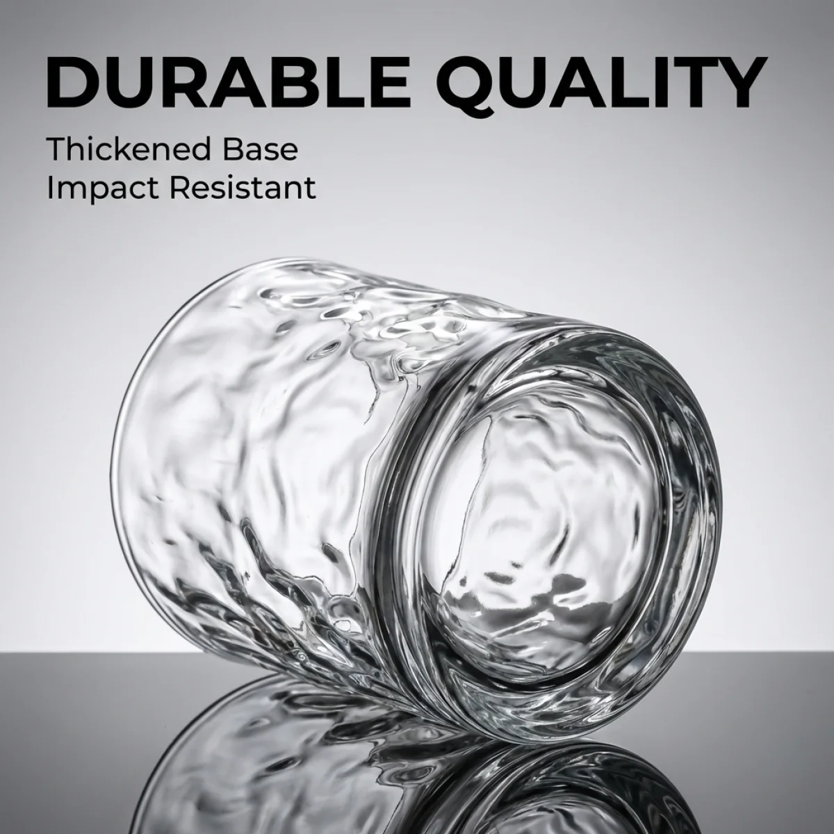 

Premium Crystal Glass–Mohs Hardness 7 Scratch Resistant |Ergonomic Grip with Ripple Texture| Luxury Whiskey Tumbler|Eco-Friendly
