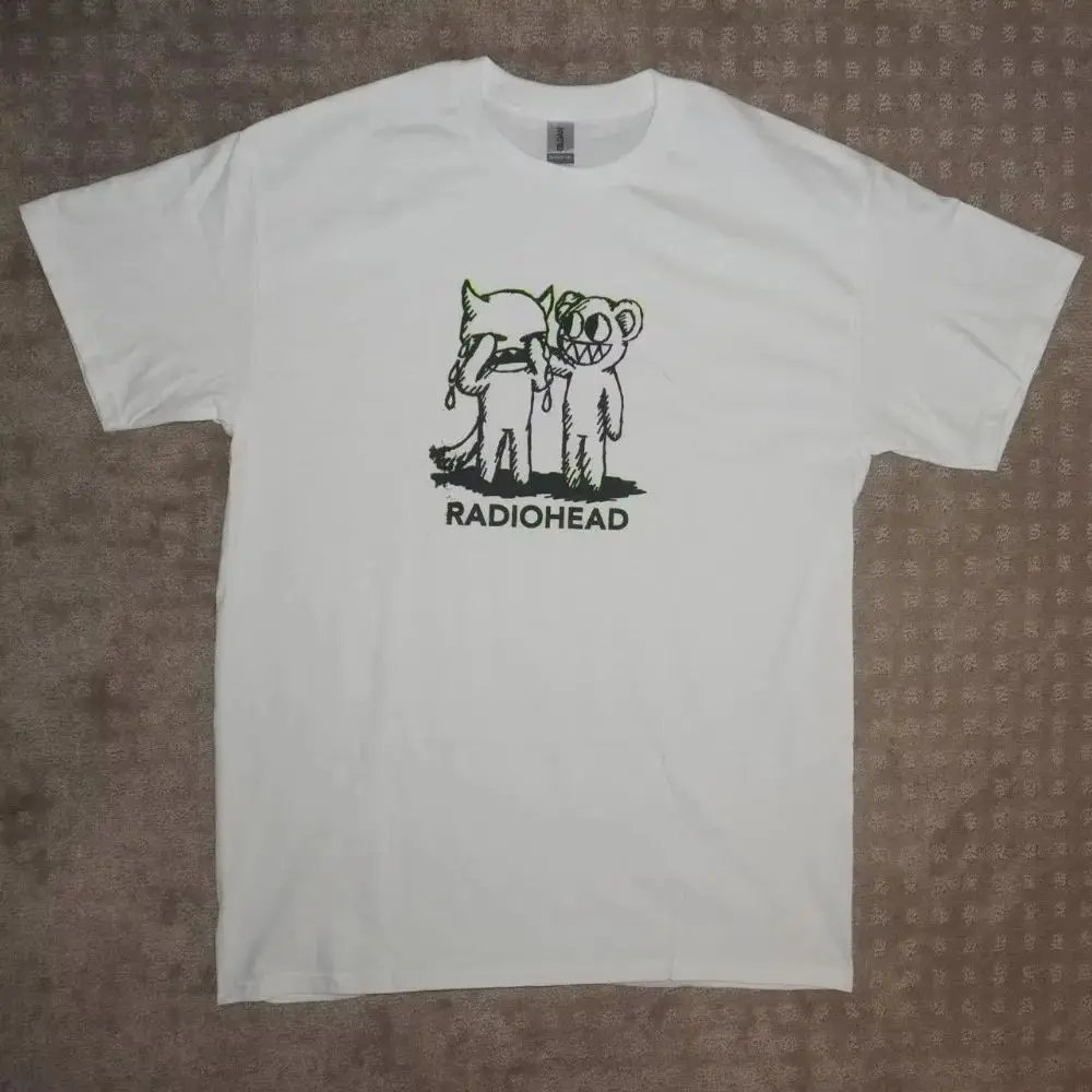 Camiseta Vintage informal con cuello redondo, camiseta holgada de talla grande, nuevo estampado de algodón, informal súper elástico, RADIOHEAD THE BENDS, Unisex