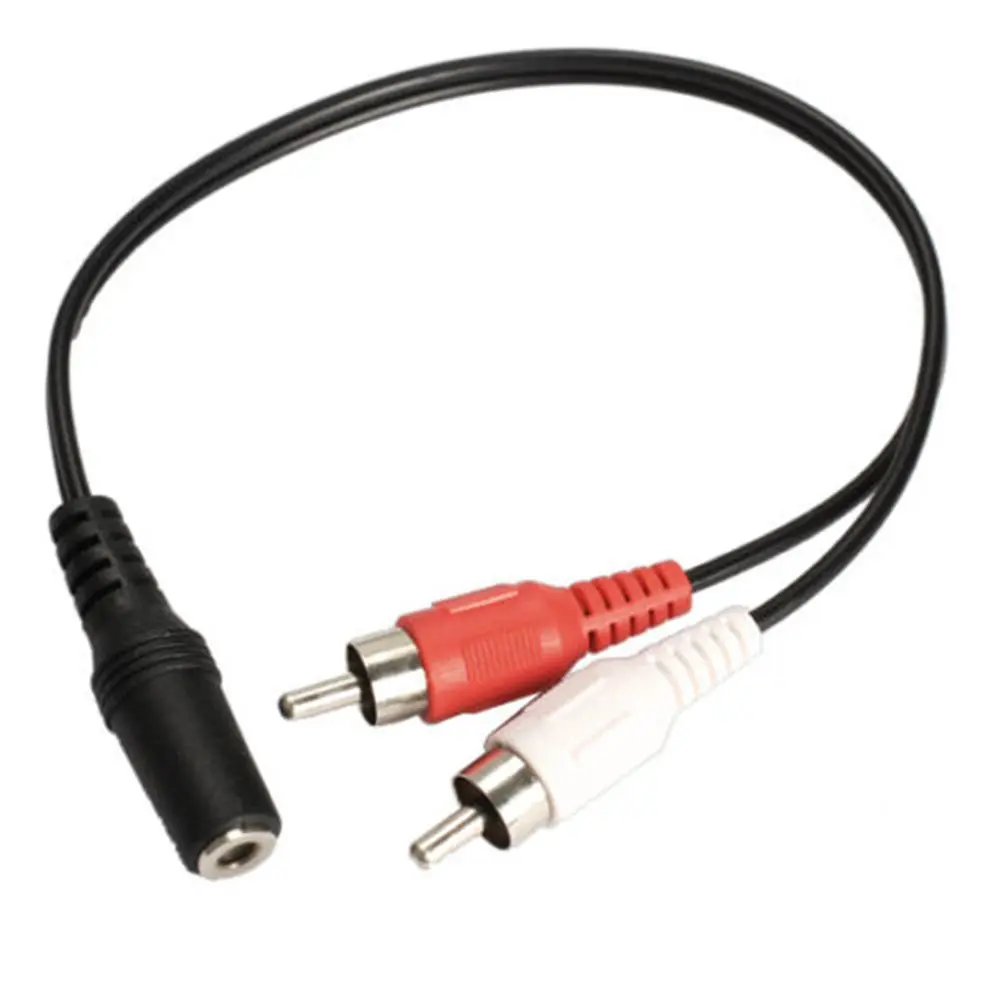 40cm Universal Headphone 3.5 2 RCA RCA Male Stereo Audio Adapter Cable Splitter Audio Cables