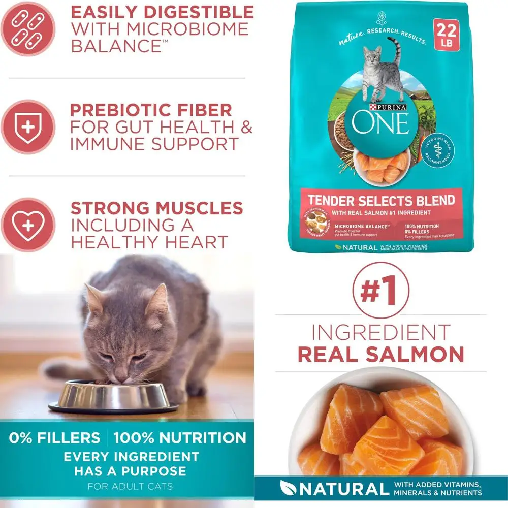 

Сухой корм для кошек Real Salmon-Infused Tender Selects - 22 фунта