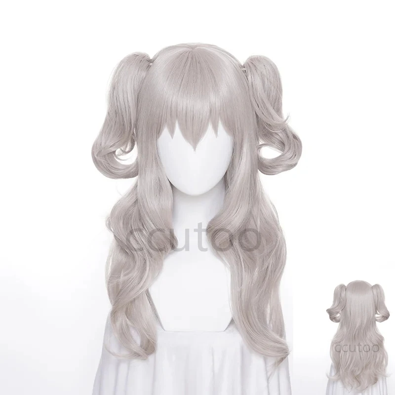 

Шарлотта Томори Нао, парик для косплея, двойной вьющийся хвост, термостойкие синтетические волосы, вечеринка на Хэллоуин + бесплатная шапочка для парика