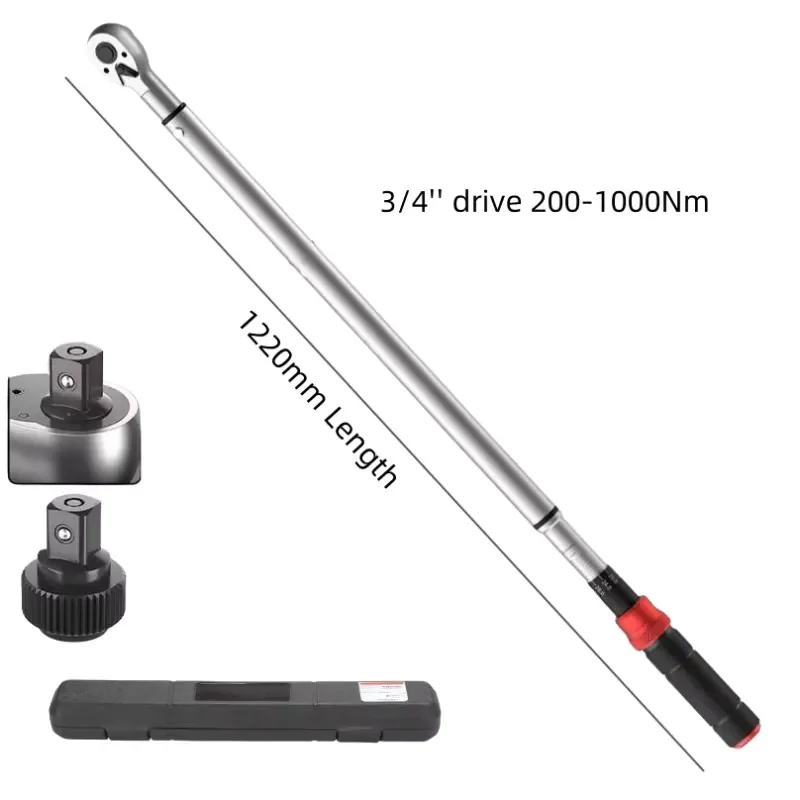 20.4kg-m-102kg-m Two Direction Use 200-1000Nm 3/4 Inch Drive Adjustable Large Nm Capacity Torque Ratchet Wrench