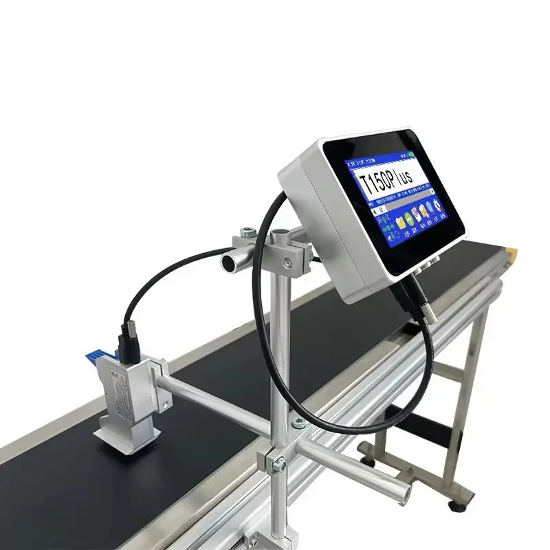 YAOMATEC 12.7MM Multilingual Online Inkjet Printer for Plastic Bottle Bags Metal Tube Date Logo QR Code Automatic Inkjet