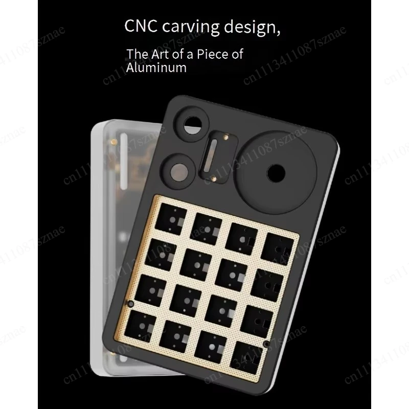 KM16 Three-Knob Shortcut Mechanical Keypad PS Clip Painting 16 Keys