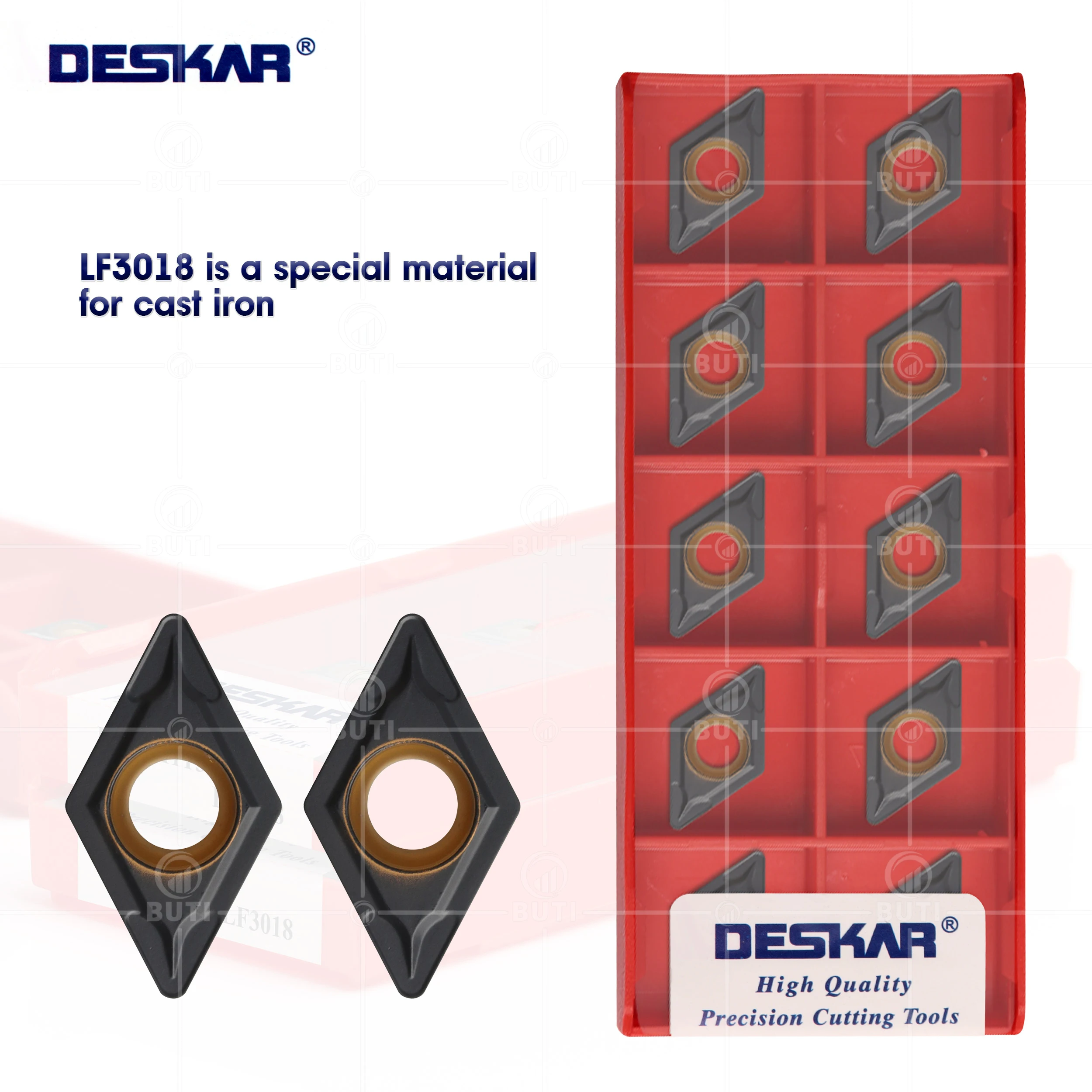 

DESKAR 100% оригинальный DCMT11T304 DCMT11T308 LF3018 токарный станок с ЧПУ режущие карбидные лезвия твердый сплав токарные инструменты для чугуна
