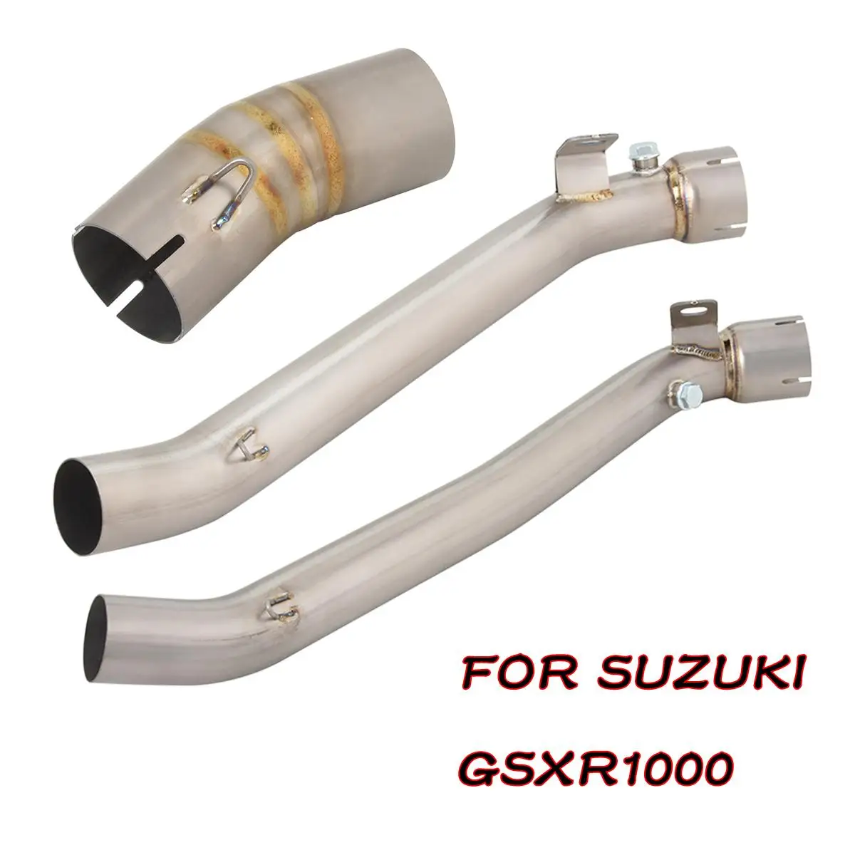 

For SUZUKI GSXR1000 Motorcycle Exhaust Mid Link Pipe Escape Connect Tube Titanium alloy Slip On 2007-2008 2009-2011 2012-2022