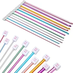 11 Size Tunisian Afghan Crochet Hooks Multicolor Aluminum Carpet Rug Weave Knitting Needles Hook Multicolour Crochet Hook