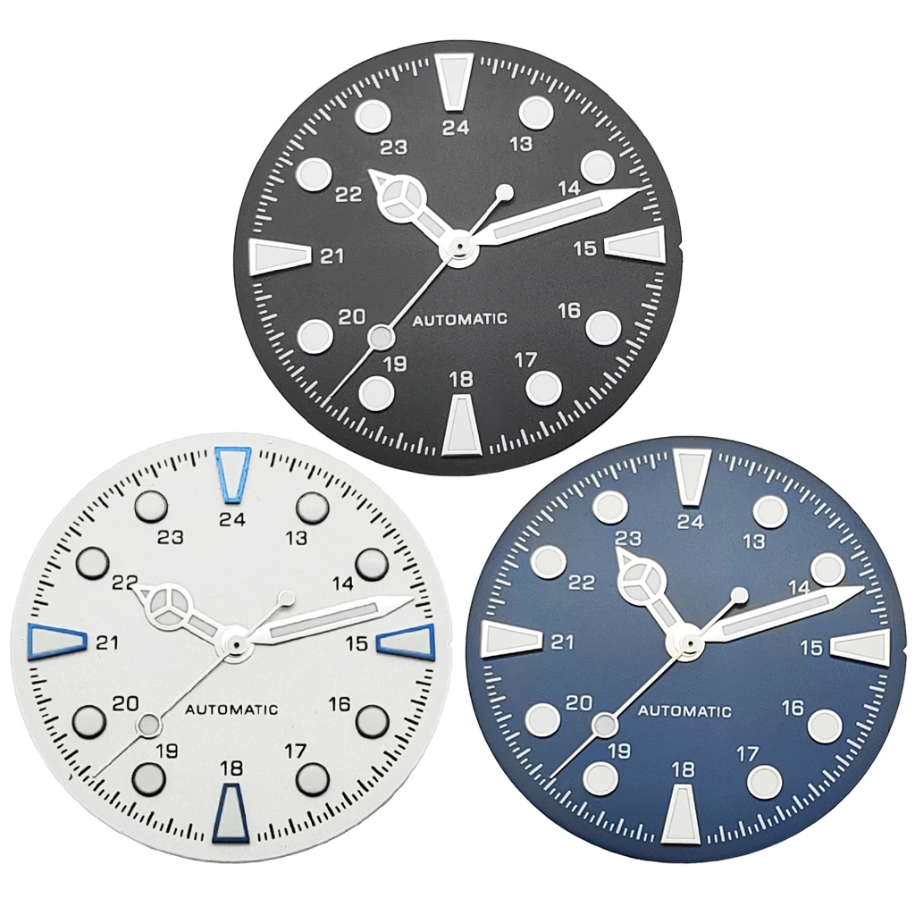 28.5mm NH35 Watch Dial With Watch Hands Luminous For NH35 ETA 2824 2836 Miyota 8215 8205 Watch Automatic Movement