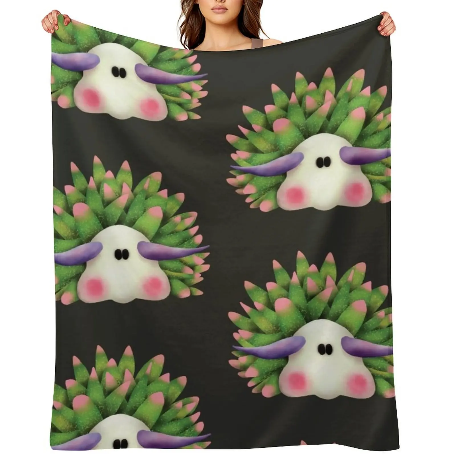 

Leaf Sheep Sea Slug Nudibranch Throw Blanket Plush Decoratives Furry Blankets