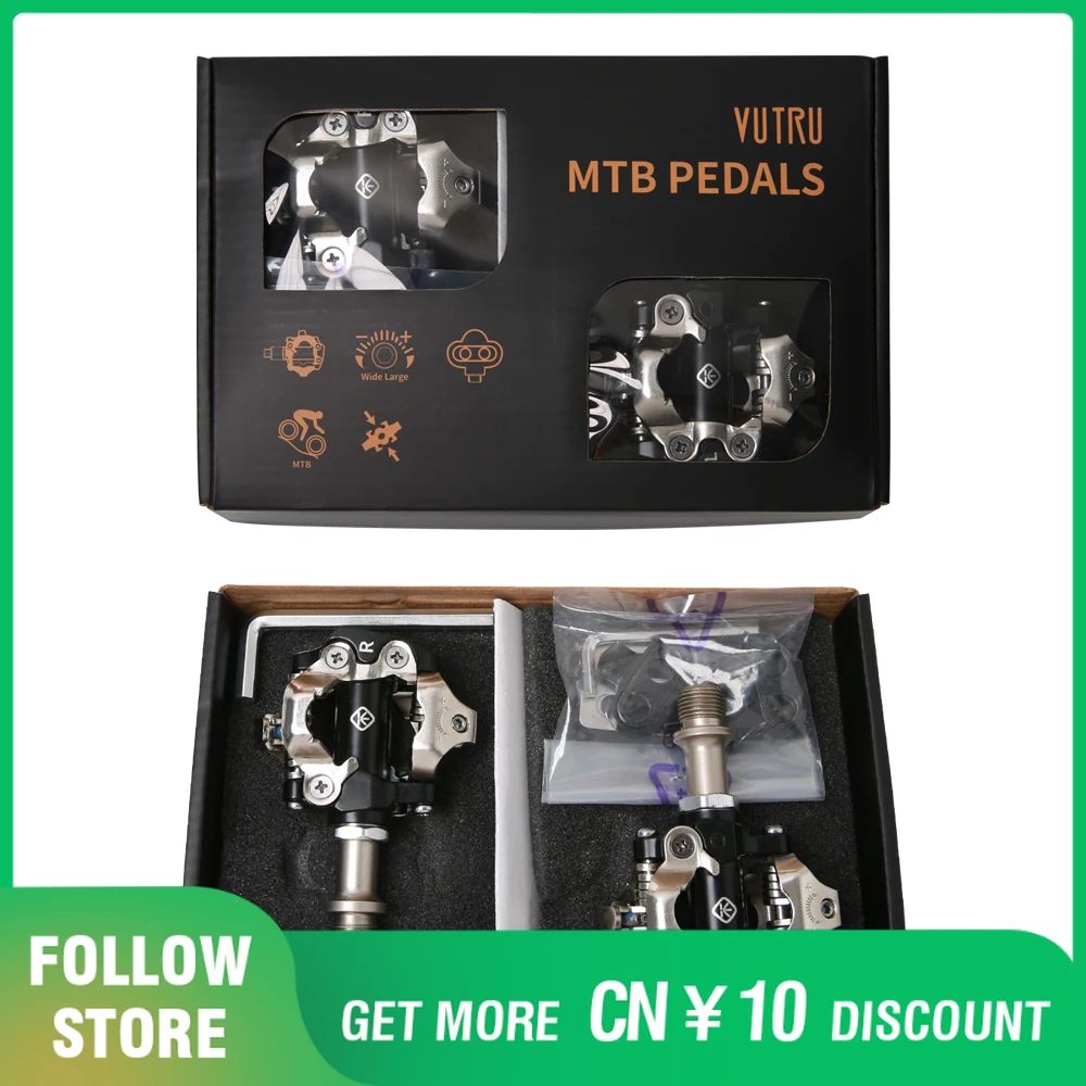 

Педаль для горного велосипеда Самоблокирующиеся педали SPD Шипы для горного велосипеда Подшипник для ног Велосипедные педали с шипами для велосипедной обуви MTB