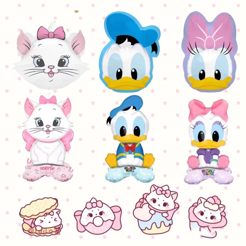 

Set Cartoon Donald Duck Mary Cat Aluminum Film Balloon Children's Birthday Party Decoration Balloon