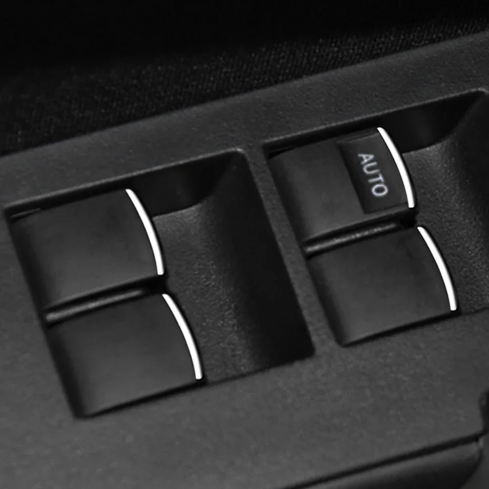 7Pcs/Set Window Switch Lift Button Sticker Cover Trim for Toyota RAV4 Corolla AYGO Verso AVENSIS YARIS VITZ Accessories
