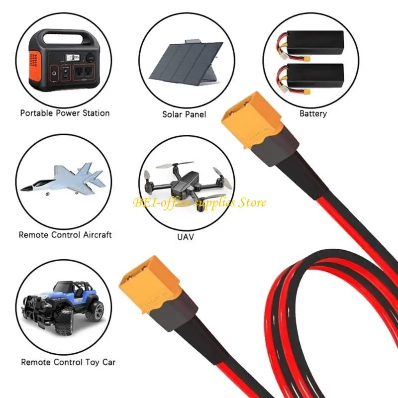 

A9LC Multiple Length XT60 Male to Male Extension Cord Conversion Adapter Cable Line