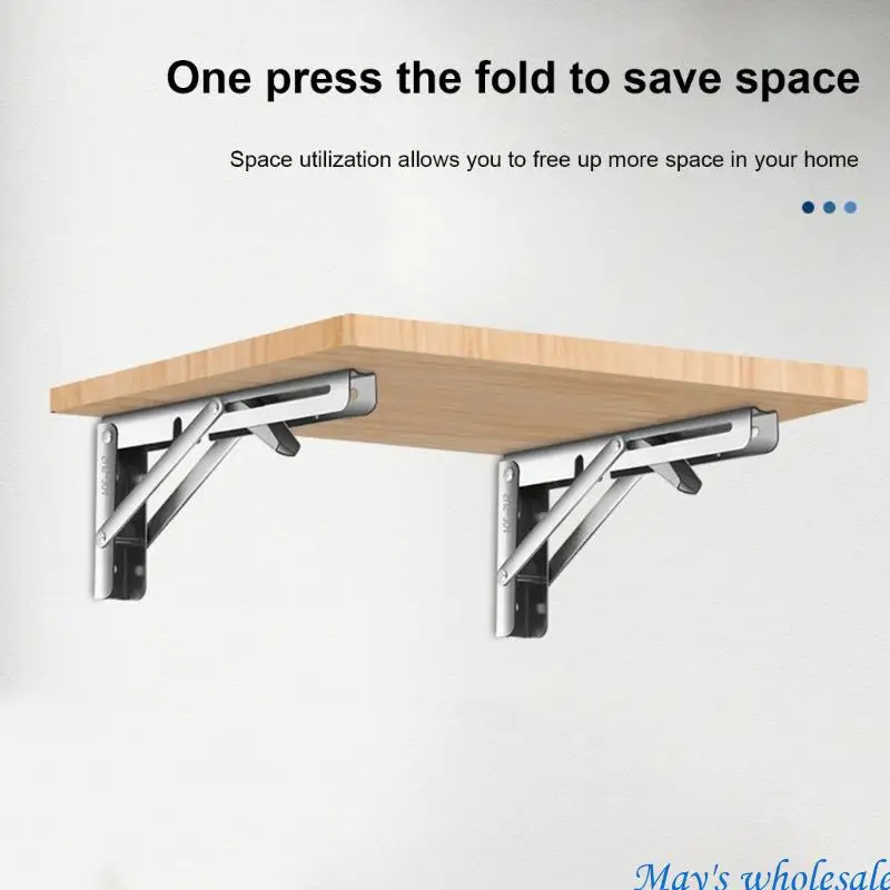 Elegant 25cm Steel Wall Bracket that Foldable Shelf Support for Small Storage 448A