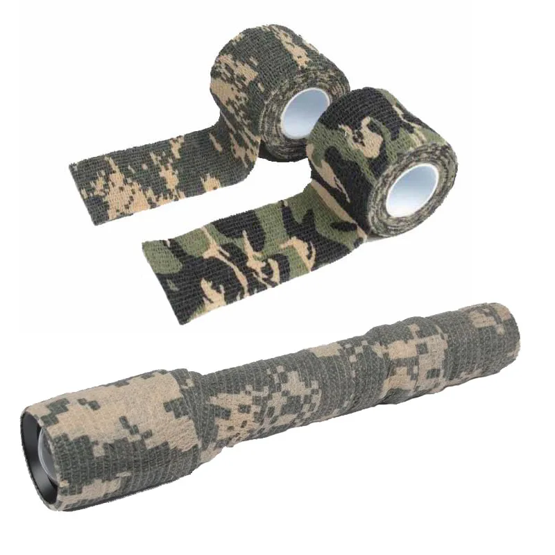 Camouflage Self Adhesive Wrap 1/3/6 Pack, Cohesive Breathable Bandage Sticks to Itself for Outdoor Hunting Gear