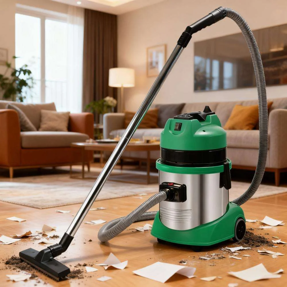 Hot Selling Green 15L Vacuum Cleaner 1200W Wet And Dry Portable Vacuum Cleaner For Home Use Hotel Mini Vacuum Cleaners