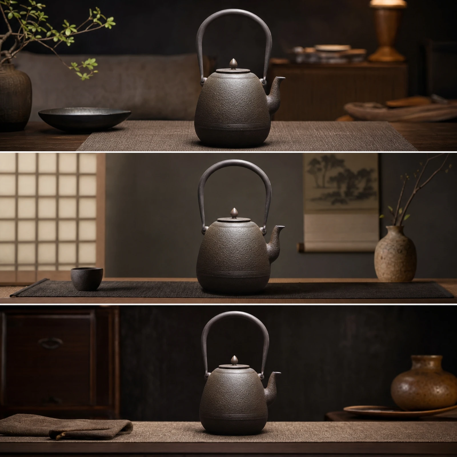 鋳鉄製ケトル、無塗装鋳鉄製ティーポット、鉄瓶、食品グレードの - Cast Iron Tetsubin のレビューと価格