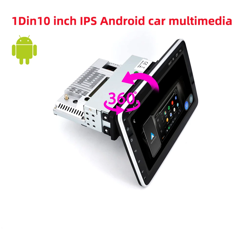 

Car Radio Multimedia Player/Stereo Universal 7 9 10.1 Inch Rotatable Screen 8Core 4G 1Din Android12 mirrorlink Carplay GPS