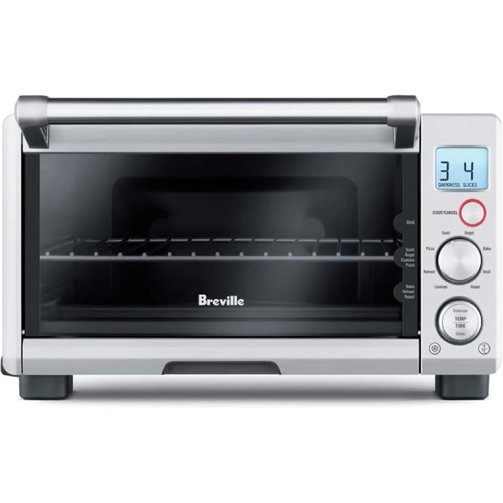 the Compact Smart Oven Countertop Toaster Oven, Brushed Stainless Steel