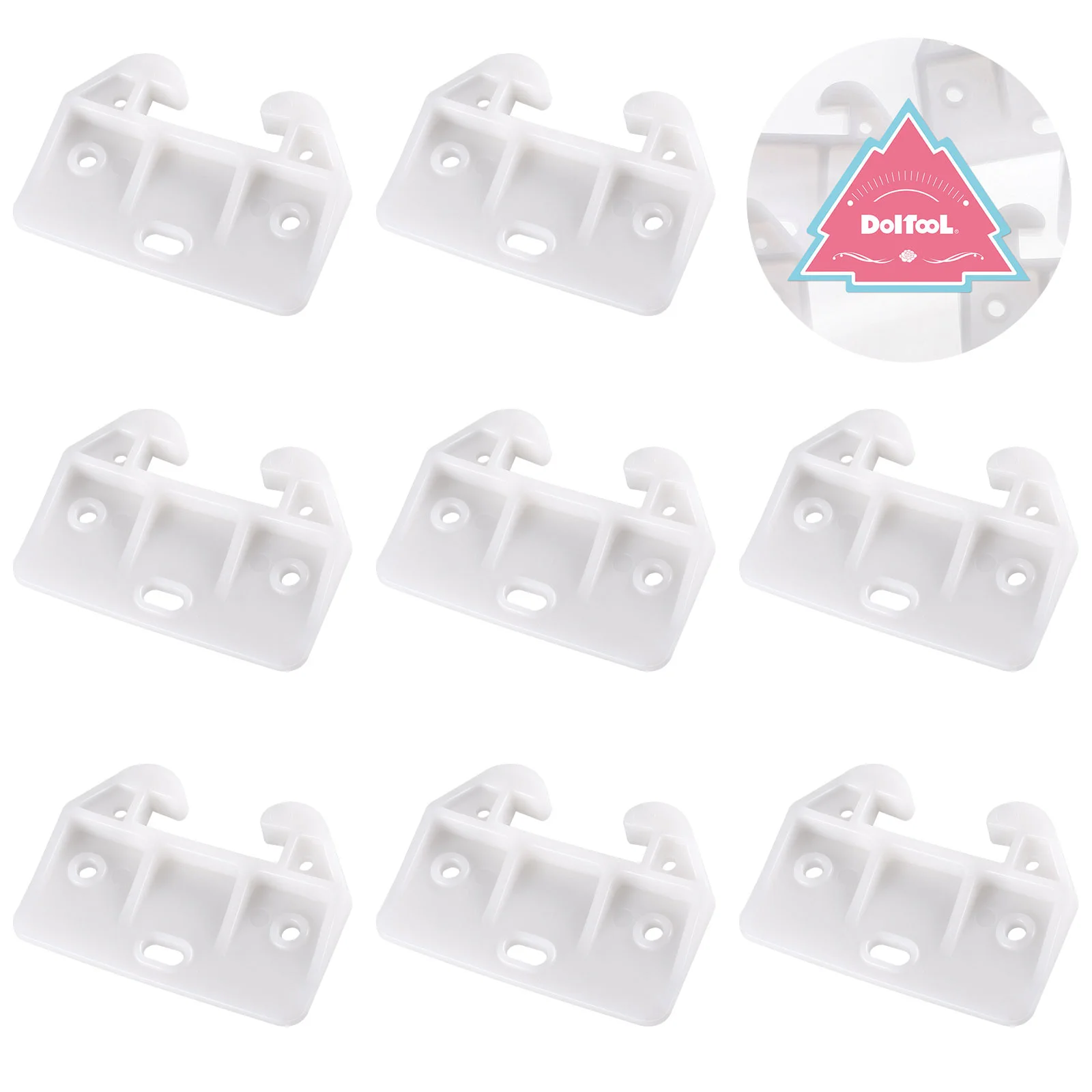 Guide per binari per cassetti in plastica da 10 pezzi, resistenti, facili da installare, staffa di ricambio per hardware per armadio, montaggio centrale