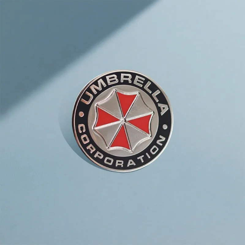 Umbrella Company Logo Metal Badge Resident Evil Brooch Multifunctional Lapel Pin Car Interior Backpack Clothing Accessory Men
