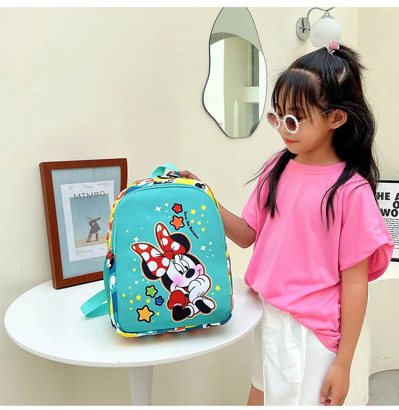 Miniso Disney Mädchen Mickey Mouse Mini Canvas Tasche Kinder tasche Rucksack Damen Kindergarten Mickey Rucksack