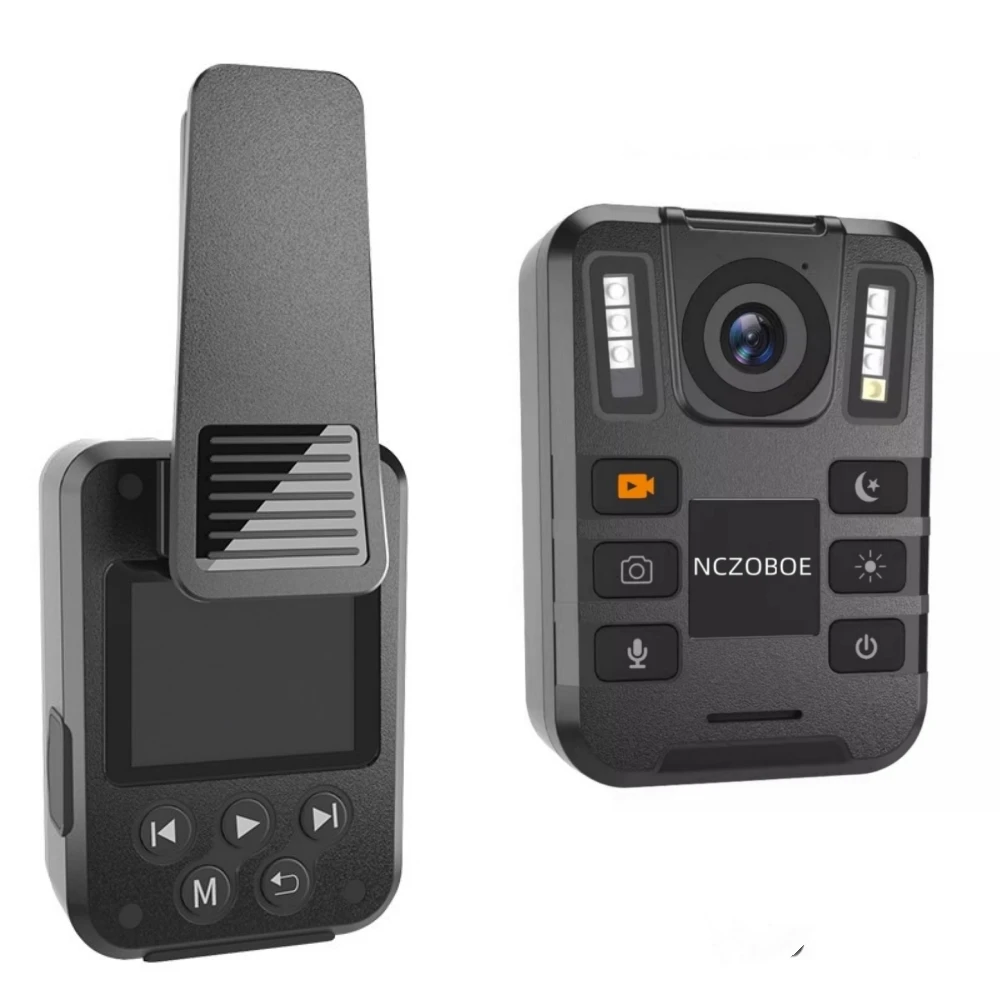 

NCZOBOE Police Body Camera Recorder 1440P Body Mounted Cam 256GB Body Camera Night Vision IR IP67 Dashcam Car Suction Cam